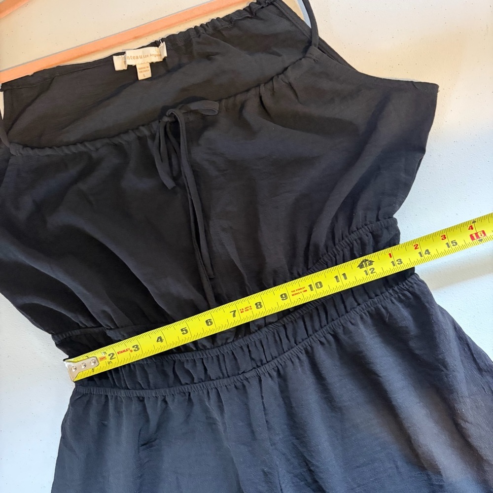 Monteau Black 1 Piece Jumpsuit Romper Straight Leg size Large minimalist summer - Picture 11 of 13